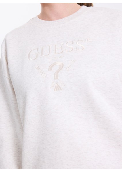 Gömlek Yaka Krem Kadın Sweatshırt Roberta Kadın Aktif Sweatshirt fırsatları