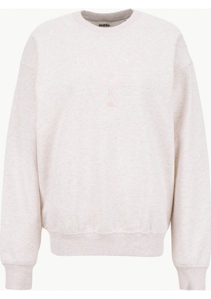 Gömlek Yaka Krem Kadın Sweatshırt Roberta Kadın Aktif Sweatshirt