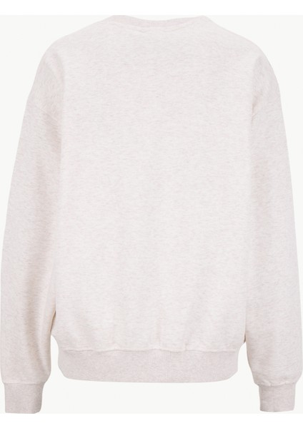 Gömlek Yaka Krem Kadın Sweatshırt Roberta Kadın Aktif Sweatshirt