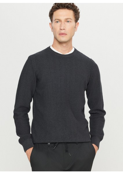 Bisiklet Yaka Standart Antrasit Melanj Erkek Kazak ACE049261266_ANM modelleri