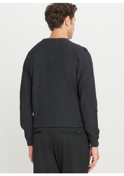 Bisiklet Yaka Standart Antrasit Melanj Erkek Kazak ACE049261266_ANM indirimleri