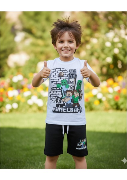 Erkek Çocuk Şortlu Takım, Minecraft