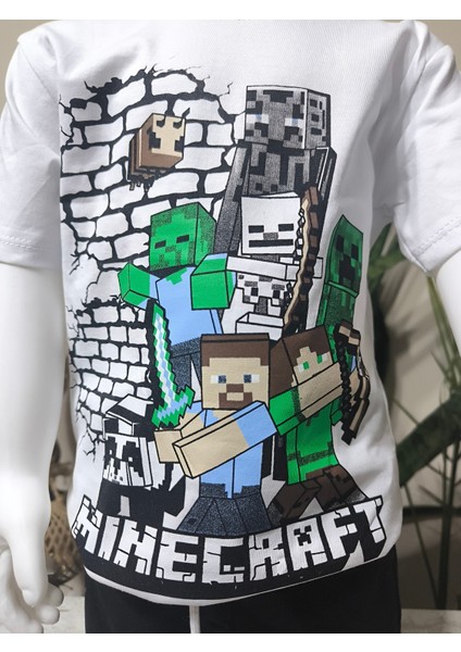Erkek Çocuk Şortlu Takım, Minecraft