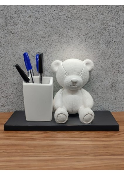C9 Dekoratif Çalışma Odası Masaüstü Sevimli Ayıcık Kalemlik