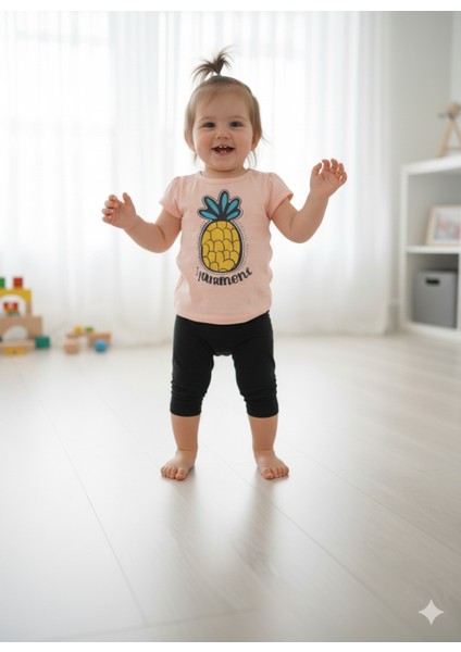 Kız Bebek Şortlu Takım