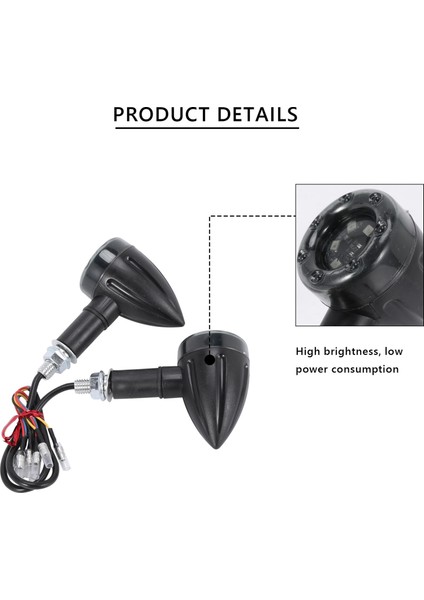 2 Adet Motosiklet 6 Ledli Gösterge Lokomotif Evrensel Dönüş Sinyal Lambası (Yurt Dışından) indirimleri