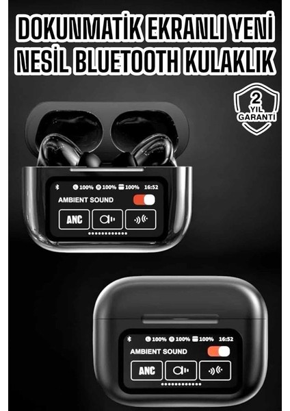 Bluetooth Kulaklık Kablosuz Ekranlı Anc/enc Destekli Dokunmatik - M703R726-K50703