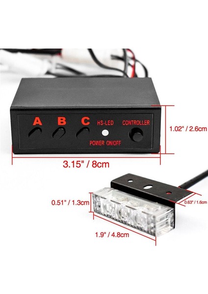 Tek Sürükleme Dört Flaş Işığı Sinyal Işıkları Araba LED Işıkları, Sarı Işık (Yurt Dışından) fırsatları