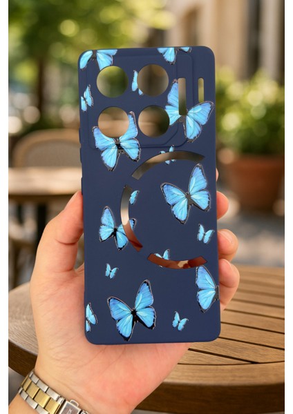 Infinix Gt 20 Pro-Mavi Kelebek Desenli Silikon Darbe Emici Klasik Korumalı Rubber Kılıf fiyatları