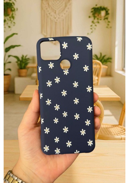Realme C25 - Mini Papatya Desenli Silikon Darbe Emici Klasik Korumalı Rubber Kılıf fiyatları