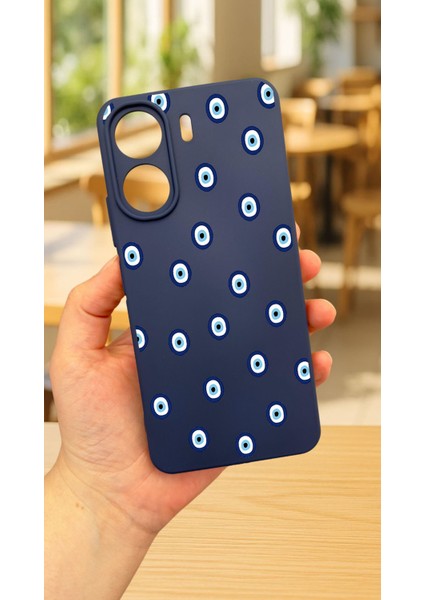 Redmi 13C-015 Nazar Boncuk Desenli Lansman Kamera Korumalı Yumuşak Silikon Rubber Kılıf