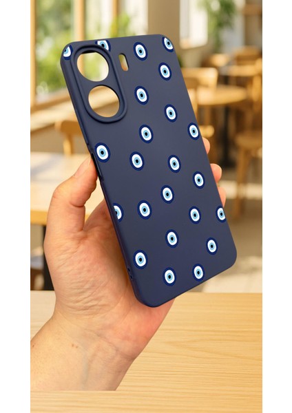 Redmi 13C-015 Nazar Boncuk Desenli Lansman Kamera Korumalı Yumuşak Silikon Rubber Kılıf modelleri