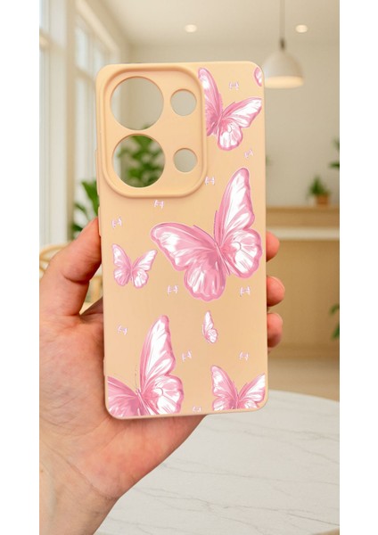 Redmi Note 13 Pro 4g Pembe Kelebek Desenli Silikon Darbe Emici Klasik Korumalı Rubber Kılıf fırsatları