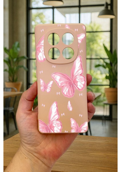 Redmi Note 14 Pro 5g Pembe Kelebek Desenli Silikon Darbe Emici Klasik Korumalı Rubber Kılıf fiyatları