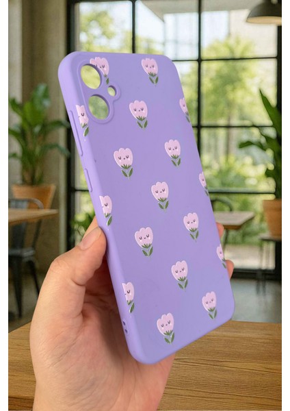 Samsung Galaxy A05 Uyumlu Mini Lale Desenli Silikon Darbe Emici Klasik Korumalı Rubber Kılıf fırsatları