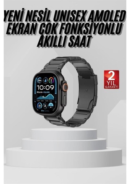 Akıllı Saat Arama Konuşma Gps ve Nfc Özelliği 3 Kordonlu Amoled Ekran - M885R649-K73885 fiyatları