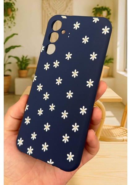 Samsung Galaxy A14 Uyumlu Mini Papatya Desenli Silikon Darbe Emici Klasik Korumalı Rubber Kılıf modelleri