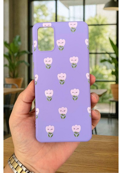 Samsung Galaxy A51 Uyumlu Mini Lale Desenli Silikon Darbe Emici Klasik Korumalı Rubber Kılıf fiyatları