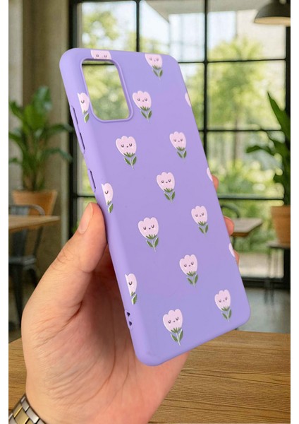 Samsung Galaxy A51 Uyumlu Mini Lale Desenli Silikon Darbe Emici Klasik Korumalı Rubber Kılıf fırsatları