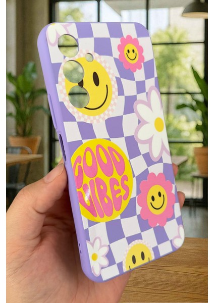 Samsung Galaxy A54 Uyumlu Good Vibes Silikon Darbe Emici Klasik Korumalı Rubber Kılıf modelleri