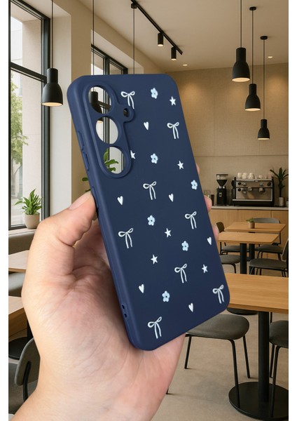 Samsung Galaxy M34 - Mini Fiyonk Desenli Silikon Darbe Emici Klasik Korumalı Rubber Kılıf modelleri