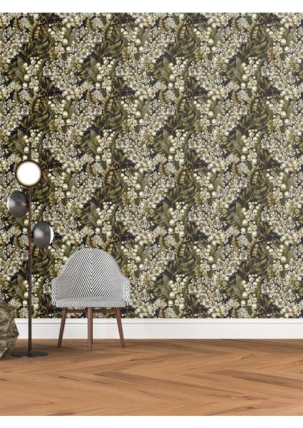 Lilyum ve Okaliptüs Duvar Kağıdı Isı ve Ses Yalıtımlı Yırtılmaz