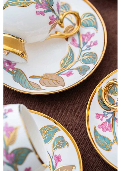 Acar Orvılle 6'lı Porselen Kahve Fincan Takımı 90 ml – Altın Yaldızlı El Yıkama Gerektiren Lüks Fincan Seti HXF-06924 fiyatları