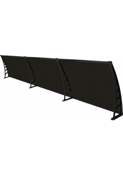 Crocus Kapı Pencere Üstü Pratik Sundurma 80X360 – Siyah