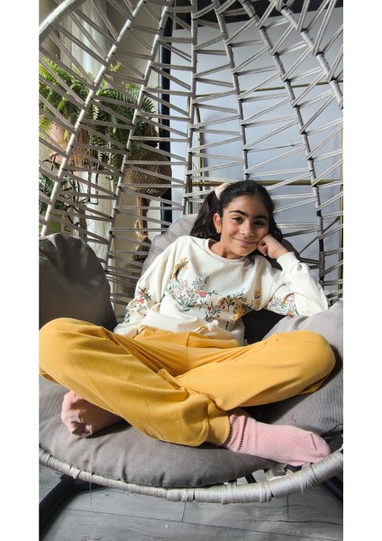 Kız Çocuk Alt Üst Takım Uzun Kollu Eşofman Rahat Şık Modern Tasarım