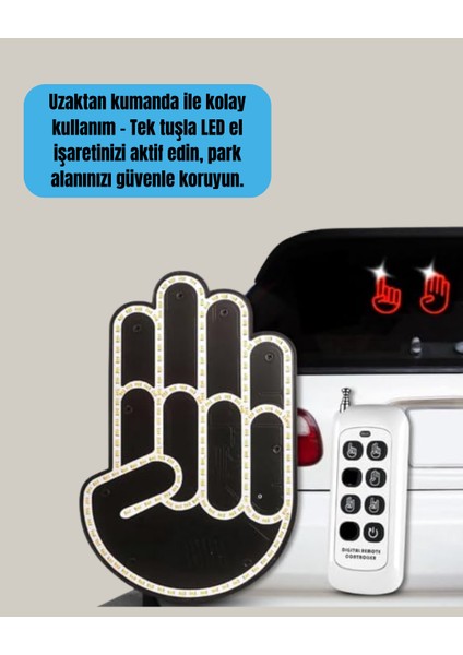 uzaktan kumandalı led park uyarı ışığı el figürlü model - m487b538-n87487 modelleri