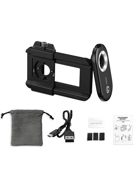 Cep Telefonu Mikroskop Lensi Cpl LED 3&#39;te 1 Makro Büyüteç Kitleri Telefon Lens 200X Için Biyolojik Mikroskop (Yurt Dışından)