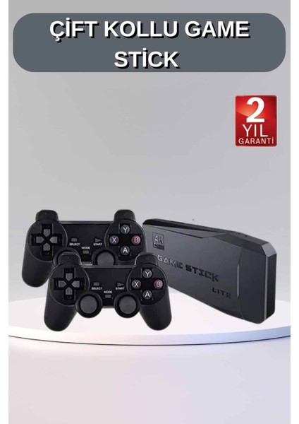 Game Stick 20000 Oyun Kablosuz Çift Kol Retro Oyunlar Game Stick Atari 2.4g 4K - T809G831-Z60809