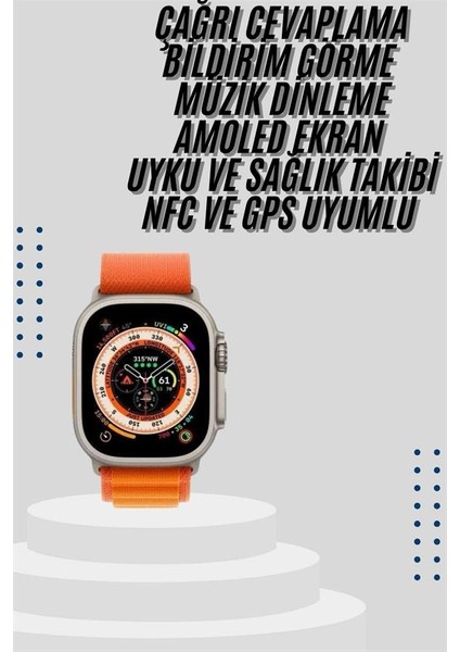 Akıllı Saat Bleutooth Bağlantılı Akıllı Saat Amoled Ekran 49 mm - N850J376-M88850