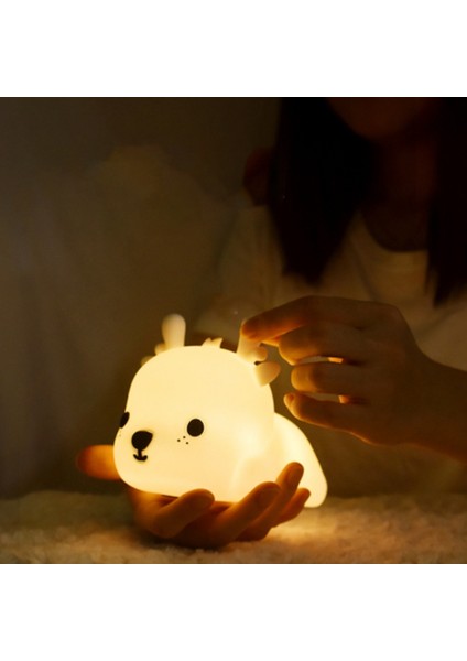 Karikatür Silikon Gece Lambası U Fawn Renkli Atmosfer Yatak Başucu (Yurt Dışından) modelleri