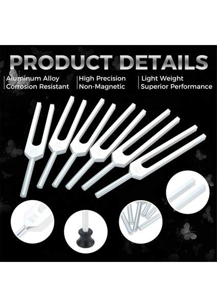 Tutma Çatal Seti 6 (Ut 396Hz, Re 417Hz, Mı 528Hz, Sol 639Hz, FA741Hz, La 852Hz) Ahşap Çekiç ve Depolama Çantası (Yurt Dışından) fırsatları