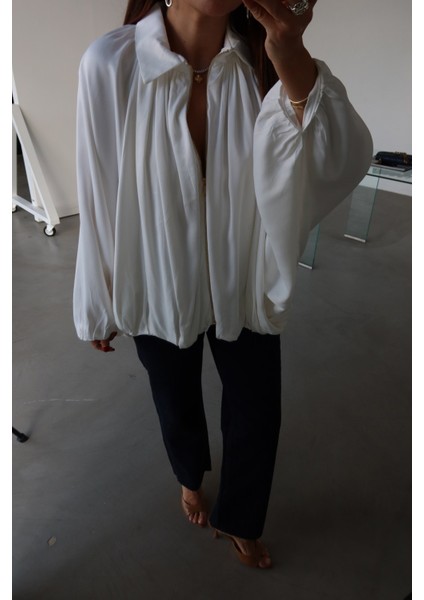 Yarasa Kol Önü Kısa Arkası Uzun Saten Ceket fiyatları