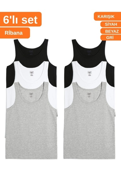 Ribana Kumaş Erkek 6'lı Atlet
