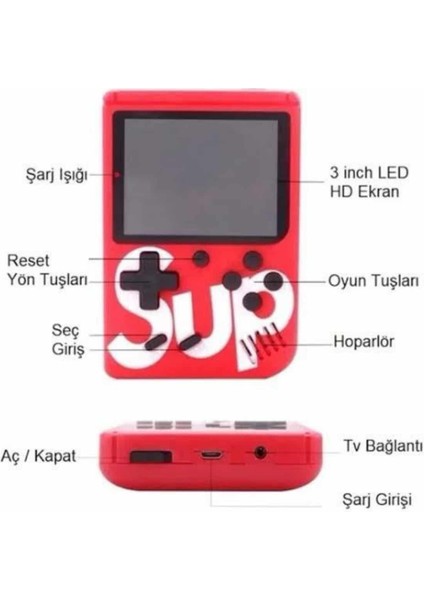 Nostalji Oyunlu Mini Atari Gamebox 400 Oyunlu El Atarisi - M820B758-N85820 indirimleri