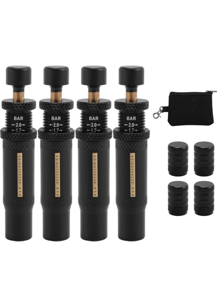 Ayarlanabilir Otomatik Döşemeli Tire-Deflator Valf Kiti (10-30 Psı) 4 Pc Vidalı Lastik Havası Aracı Araçlar Motosiklet (Yurt Dışından)