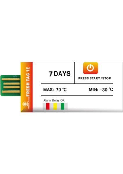 Tek Kullanımlık Sıcaklık Kaydedici Meyve Soğuk Zincir Taşıma Soğutmalı Kamyon USB Veri Kaydedici (Yurt Dışından)