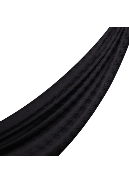 Kaz Ayağı Desenli Yün Ipek Şal