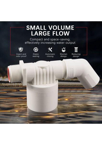 Yüzen Kazan Vanası Dahili Gömülü Şamandıra Vanası Su Düzeyi Kontrol Vanası Güneş Su Deposu (1 Inç Taraf) (Yurt Dışından) indirimleri