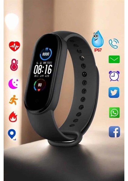 Akıllı Bileklik Fitness ve Sağlık Için Akıllı Bileklik Adım Sayar Kalp Atı - N008J447-M65 indirimleri