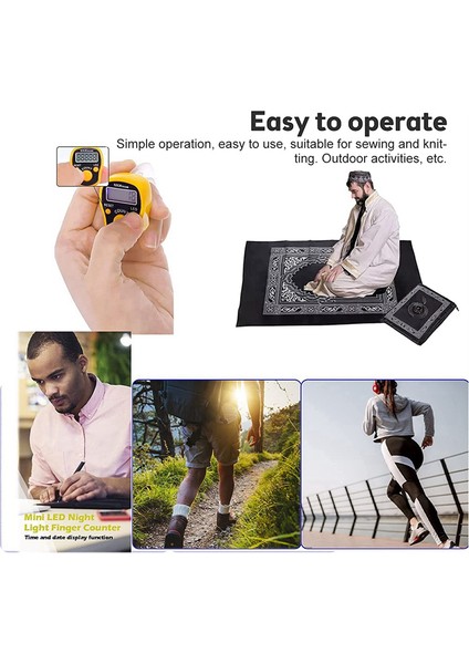 12 Paket Dijital Taksitli Parmak Tezgahı, LED Işığı ile Renkli 5 Haneli El Tıkırtı, Taşıma Yüzüğü (Yurt Dışından) indirimleri