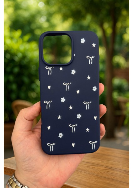 iPhone 14 Plus ve 15 Plus -Mini Fiyonk Desenli Silikon Darbe Emici Klasik Korumalı Rubber Kılıf fiyatları