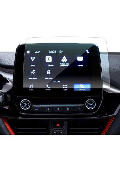 Ford Fiesta Uyumlu 8 Inç Navigasyon Temperli Cam Ekran Koruyucu