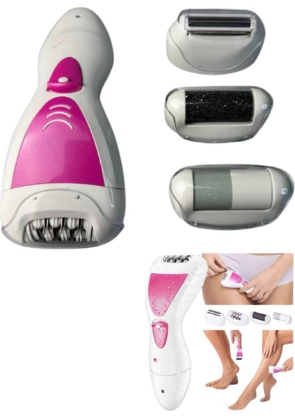 Ayak Törpü Başlıklı Epilatör Aleti 4 Başlıklı Taşınabilir Şarjlı Epilas - M092R465-K65 modelleri