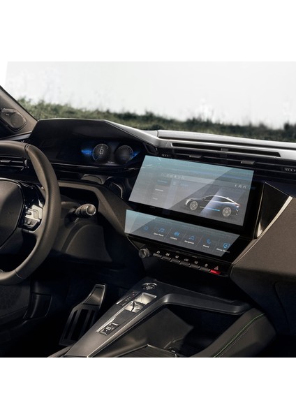 Peugeot 408 Gt 10 Inç Navigasyon ve Klima Kontrol Uyumlu Nano Ekran Koruyucu 2li Set 2023 2025