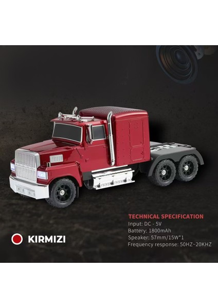 Klasik Görünümlü Nostaljik Kamyon Bluetooth Hoparlör Fm Radyo Speaker