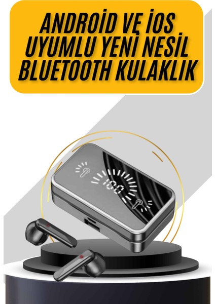 Ios Android Uyumlu Bluetooth Kulaklık Kablosuz Kulaklık Yüksek Basslı - M609R877-K05609